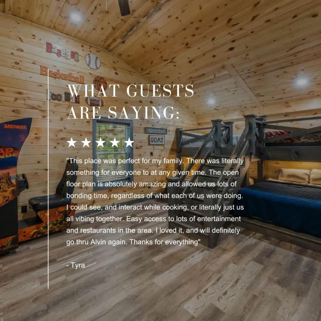 Fun Heated Pool Cabin - Walk To Parkway Pigeon Forge Bagian luar foto